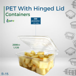 Limera PET Containers With Hinged Lid 2000cc