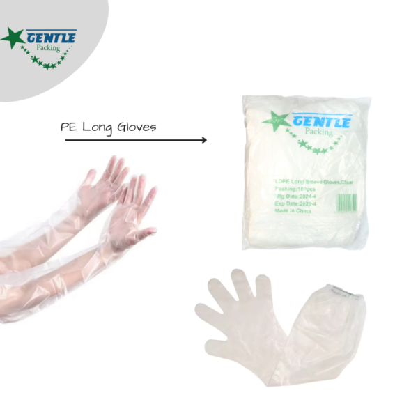 Gentle PE Long Gloves - Transparent