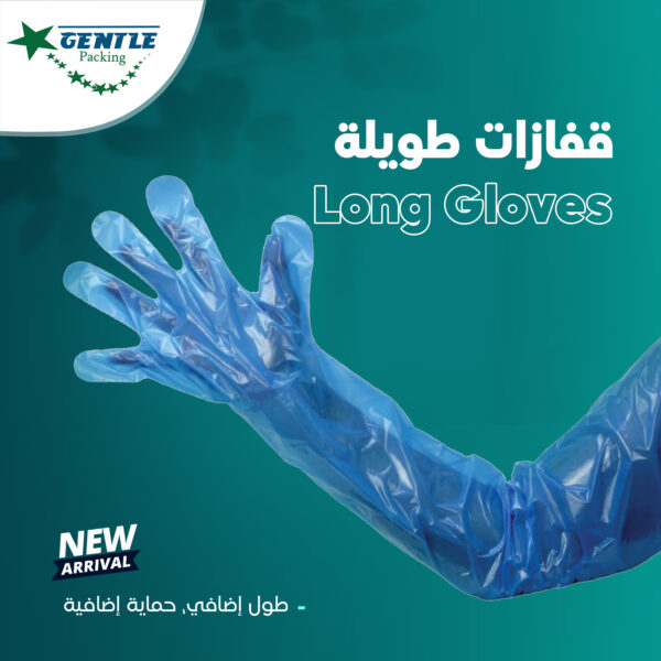 Long gloves blue