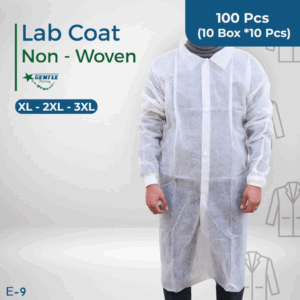 Gentle disposable non-woven lab coat