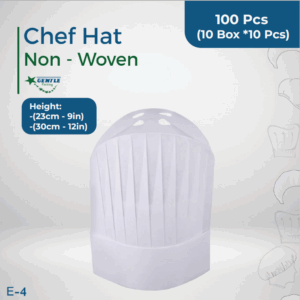 Gentle Non-Woven Chef Hats - White
