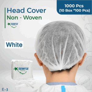 Gentle Non-Woven Head Cover - White